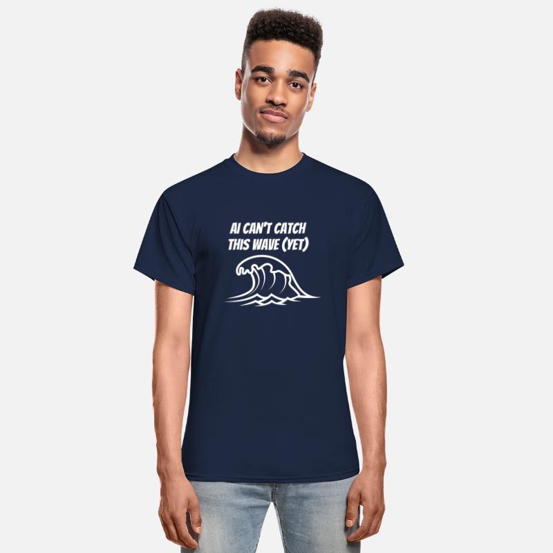 AI Can t Catch This Wave funny Surfer T Shirt