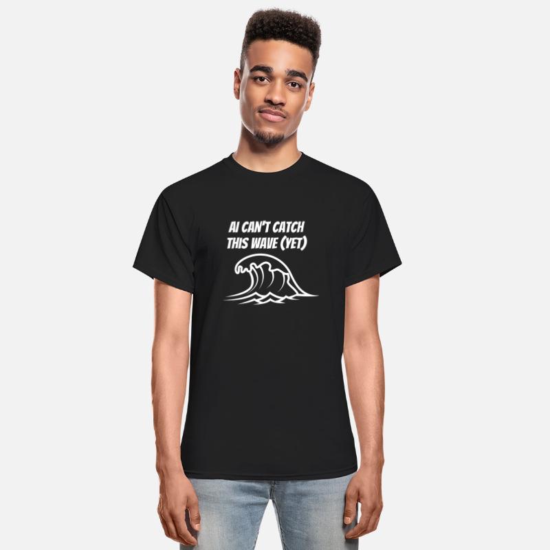 AI Can t Catch This Wave funny Surfer T Shirt