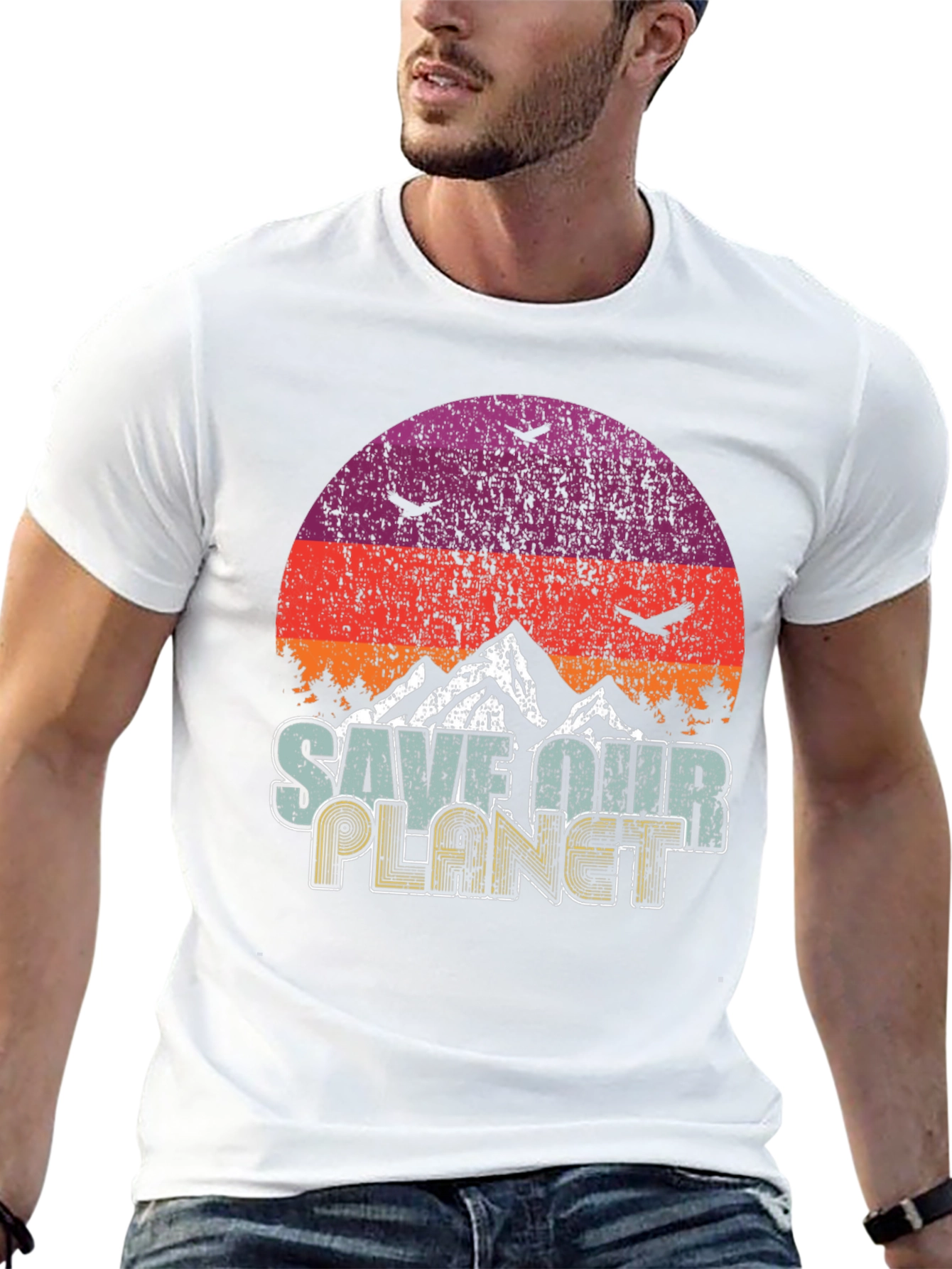 Retro Save Our Planet Graphic Tee