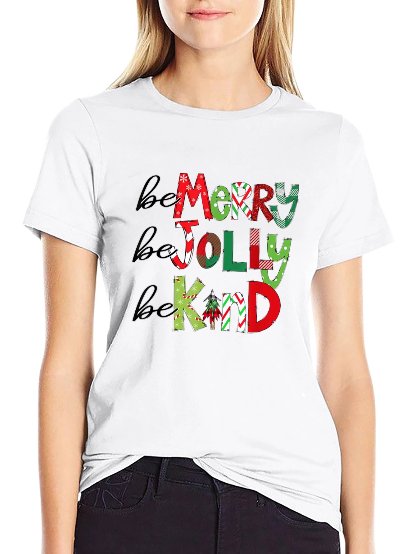 Be Merry Jolly Kind Christmas T-Shirt