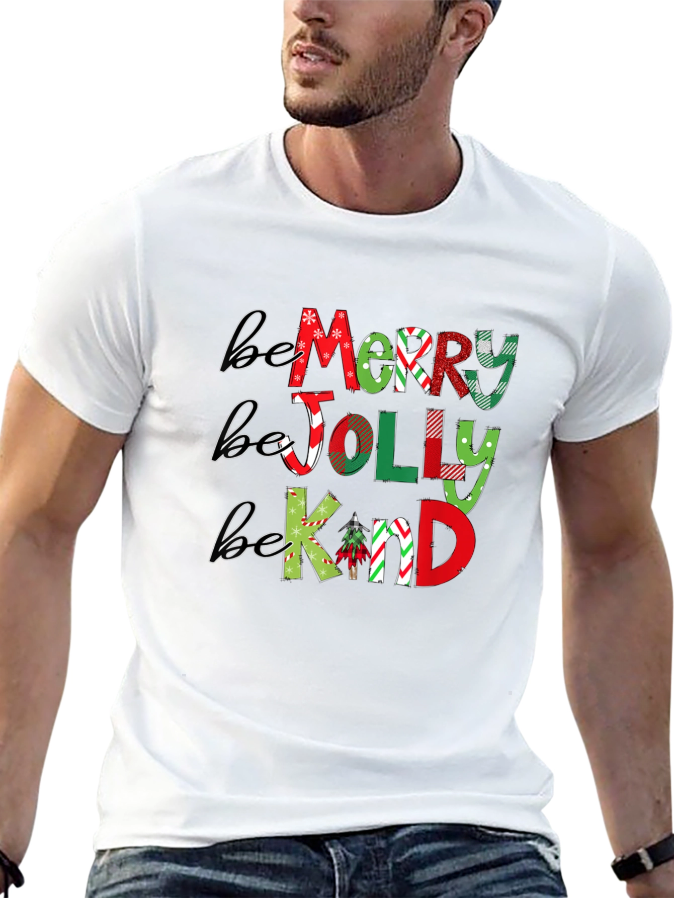 Be Merry Jolly Kind Christmas T-Shirt