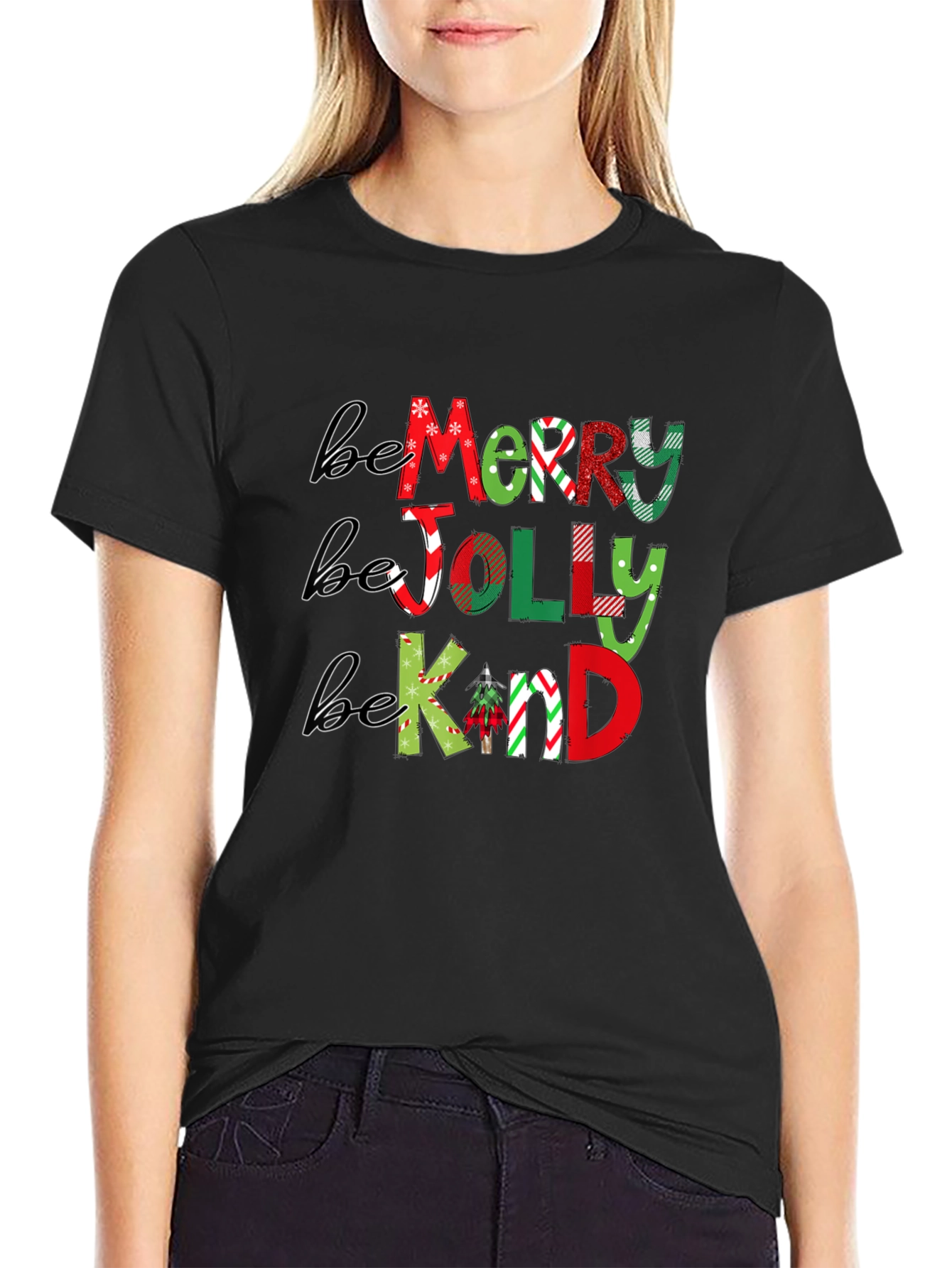 Be Merry Jolly Kind Christmas T-Shirt