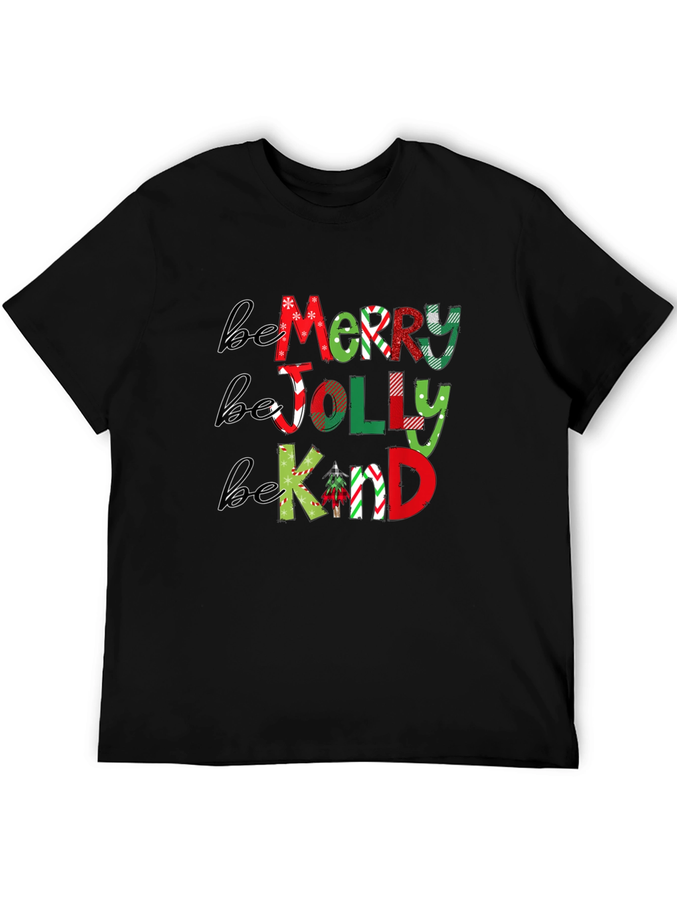 Be Merry Jolly Kind Christmas T-Shirt