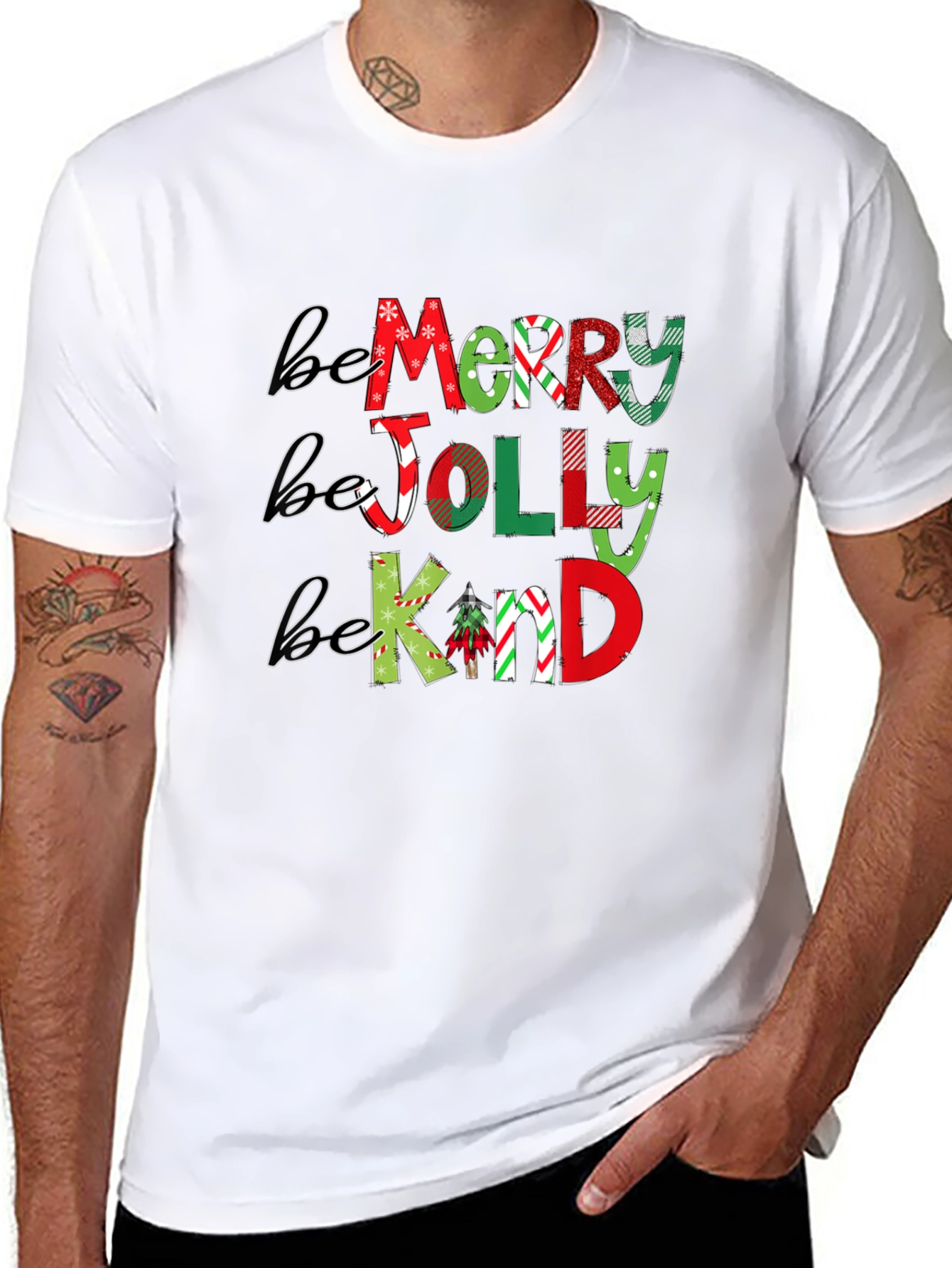 Be Merry Jolly Kind Christmas T-Shirt