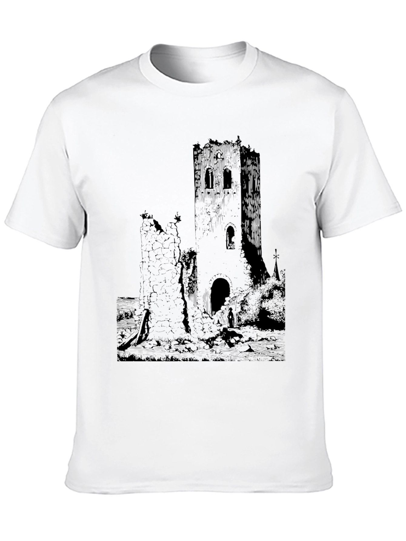 Distressed Castle Graphic Tee