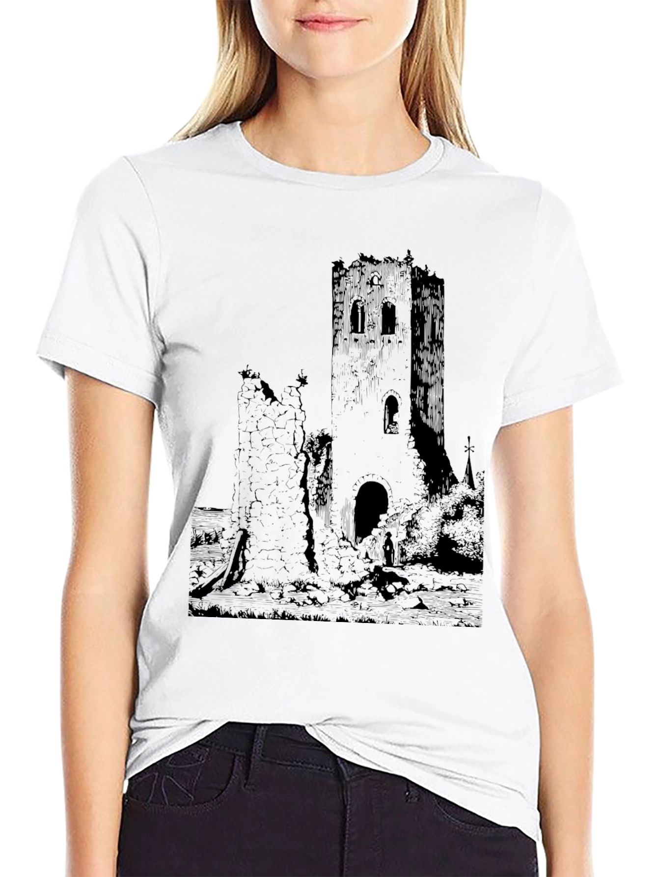 Distressed Castle Graphic Tee