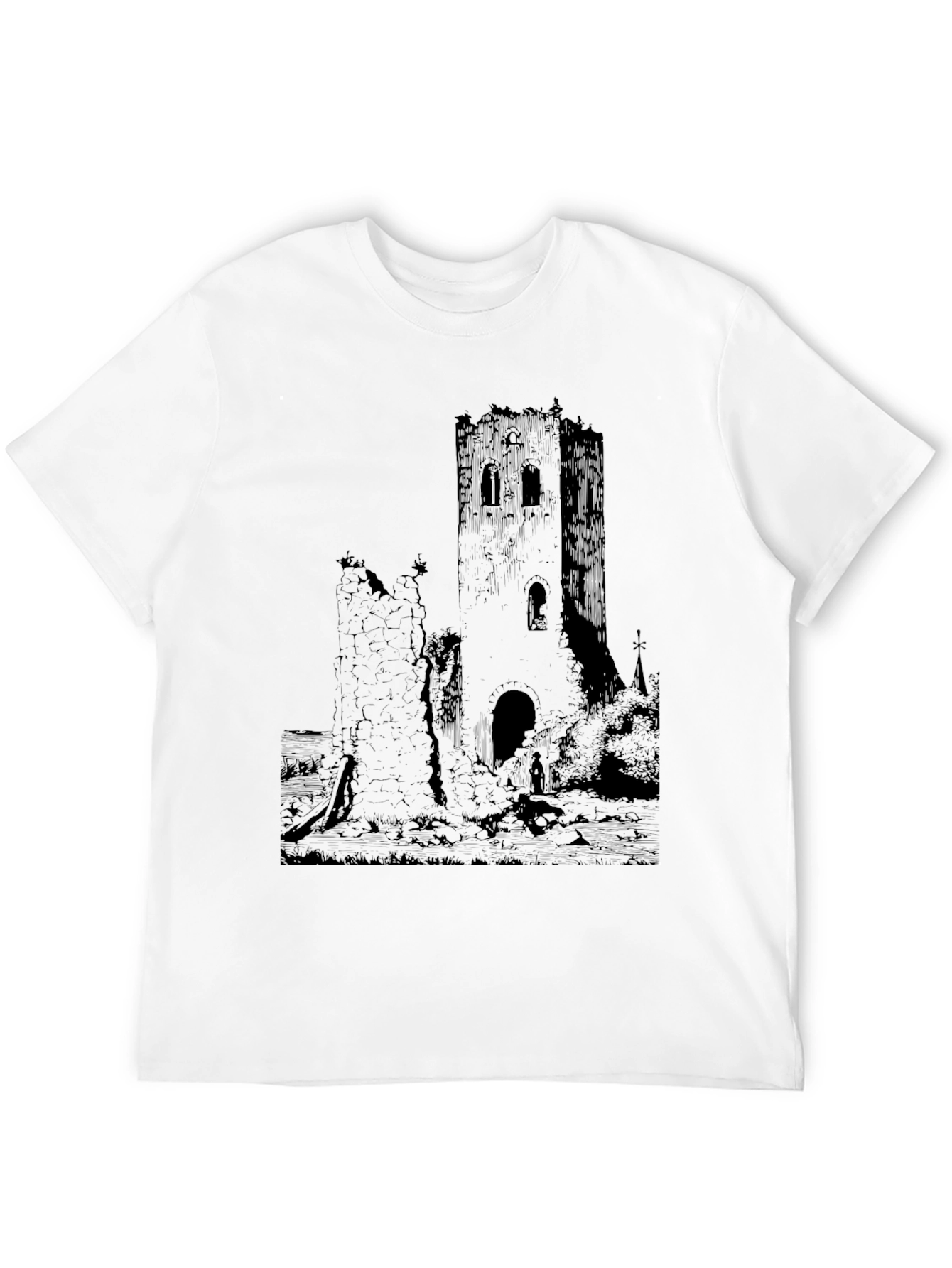 Distressed Castle Graphic Tee