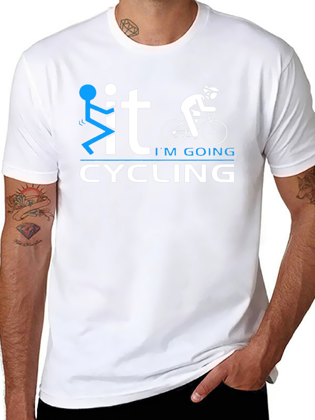 Funny Cycling Graphic T-Shirt - Black