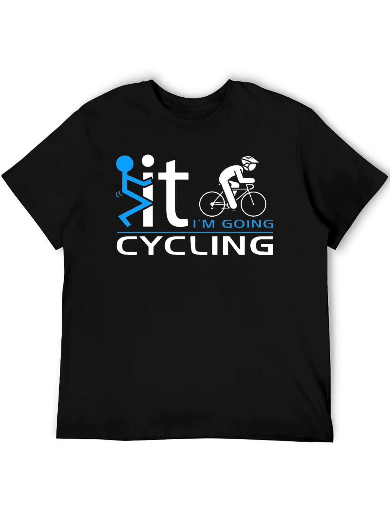 Funny Cycling Graphic T-Shirt - Black