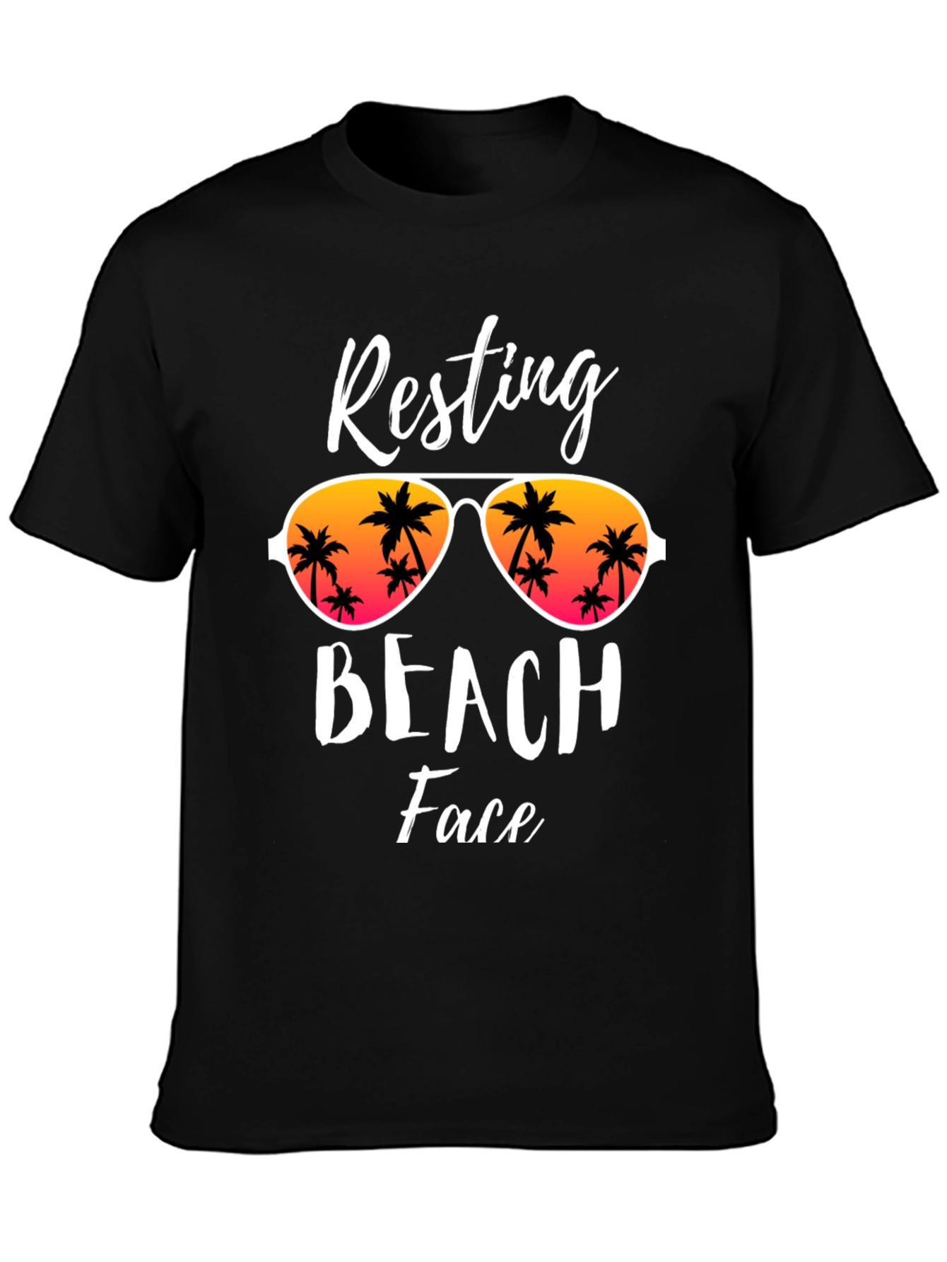 Resting Beach Face Graphic T-Shirt