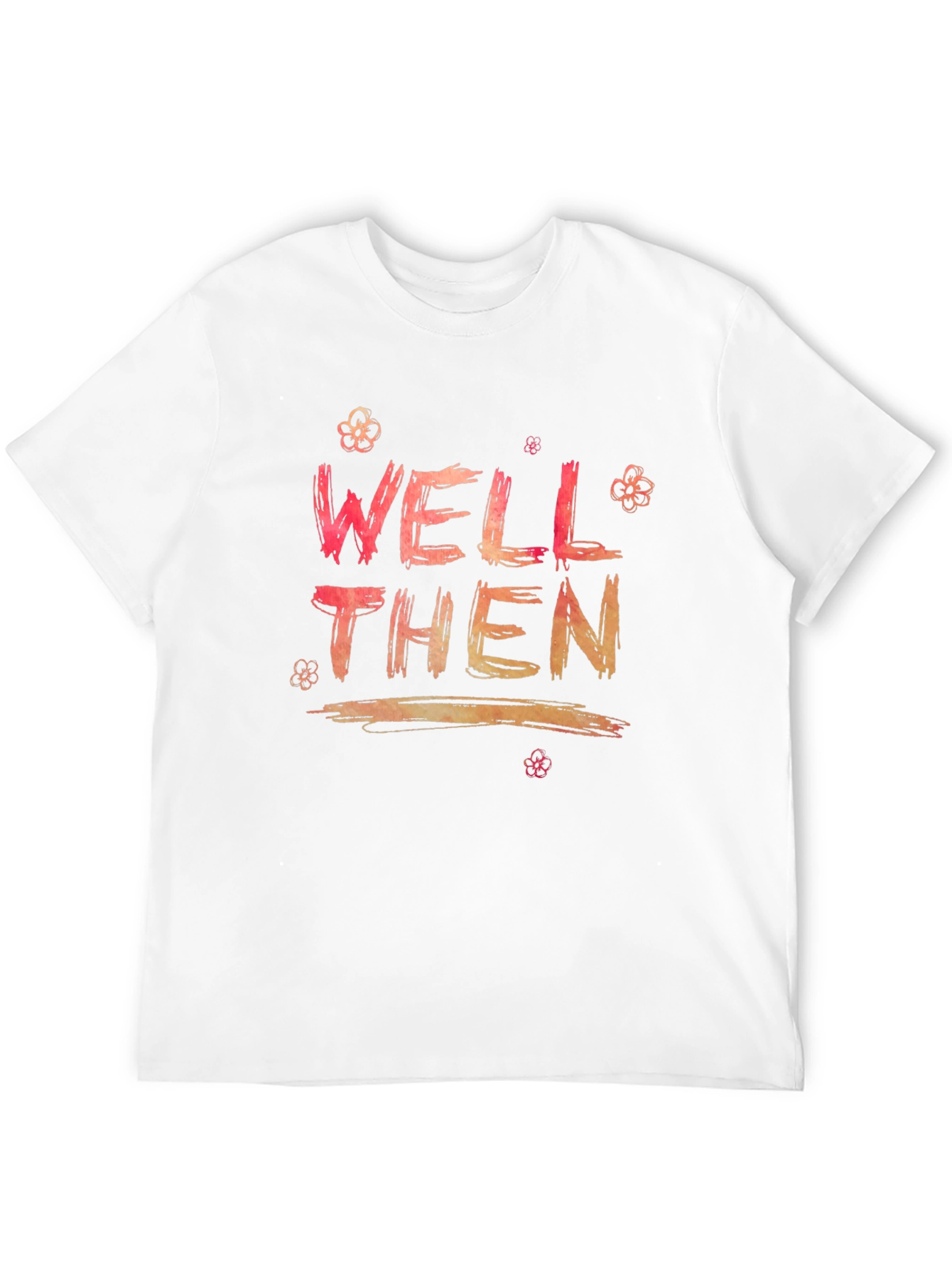 Well Then Graphic Print Black Tee
