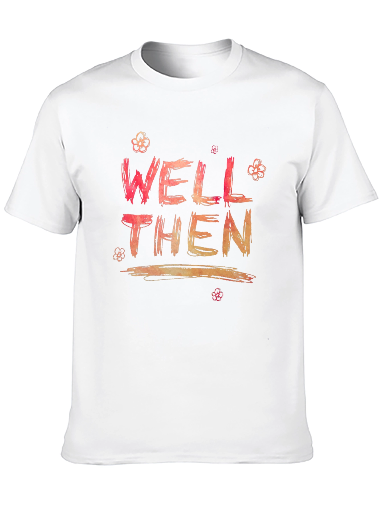 Well Then Graphic Print Black Tee