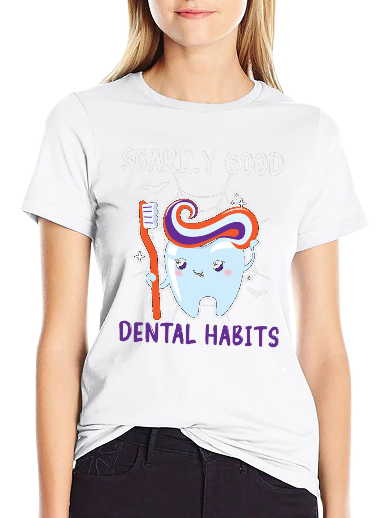 Scarily Good Dental Habits Halloween T-Shirt