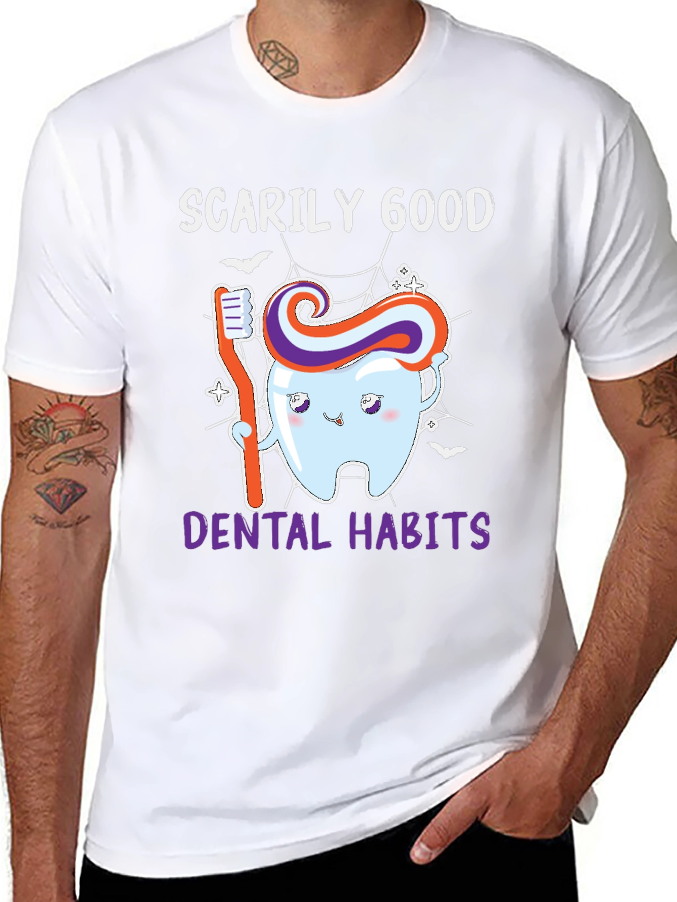 Scarily Good Dental Habits Halloween T-Shirt