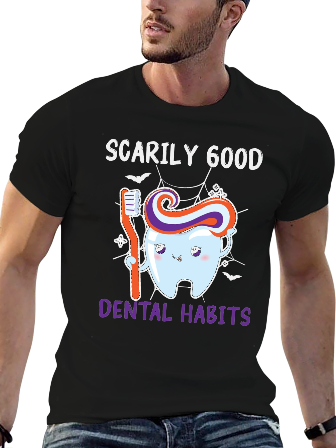 Scarily Good Dental Habits Halloween T-Shirt