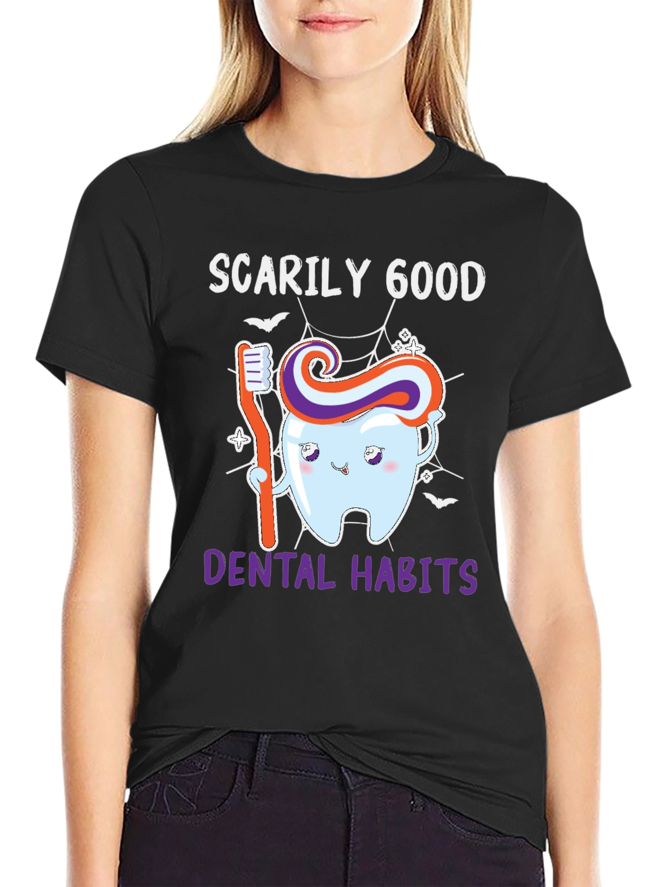 Scarily Good Dental Habits Halloween T-Shirt