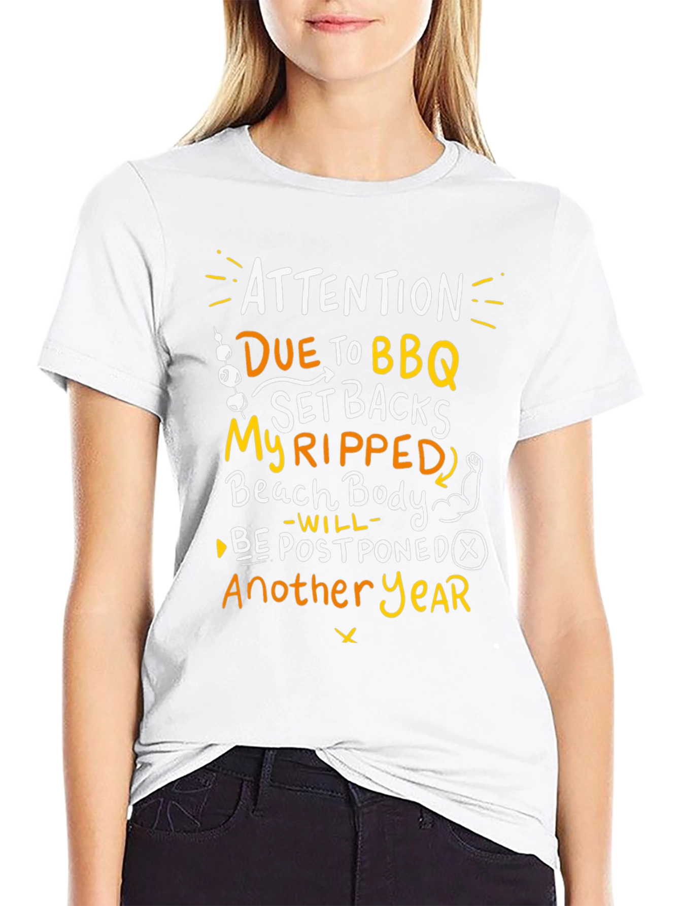 BBQ Postponed Ripped Beach Body T-Shirt