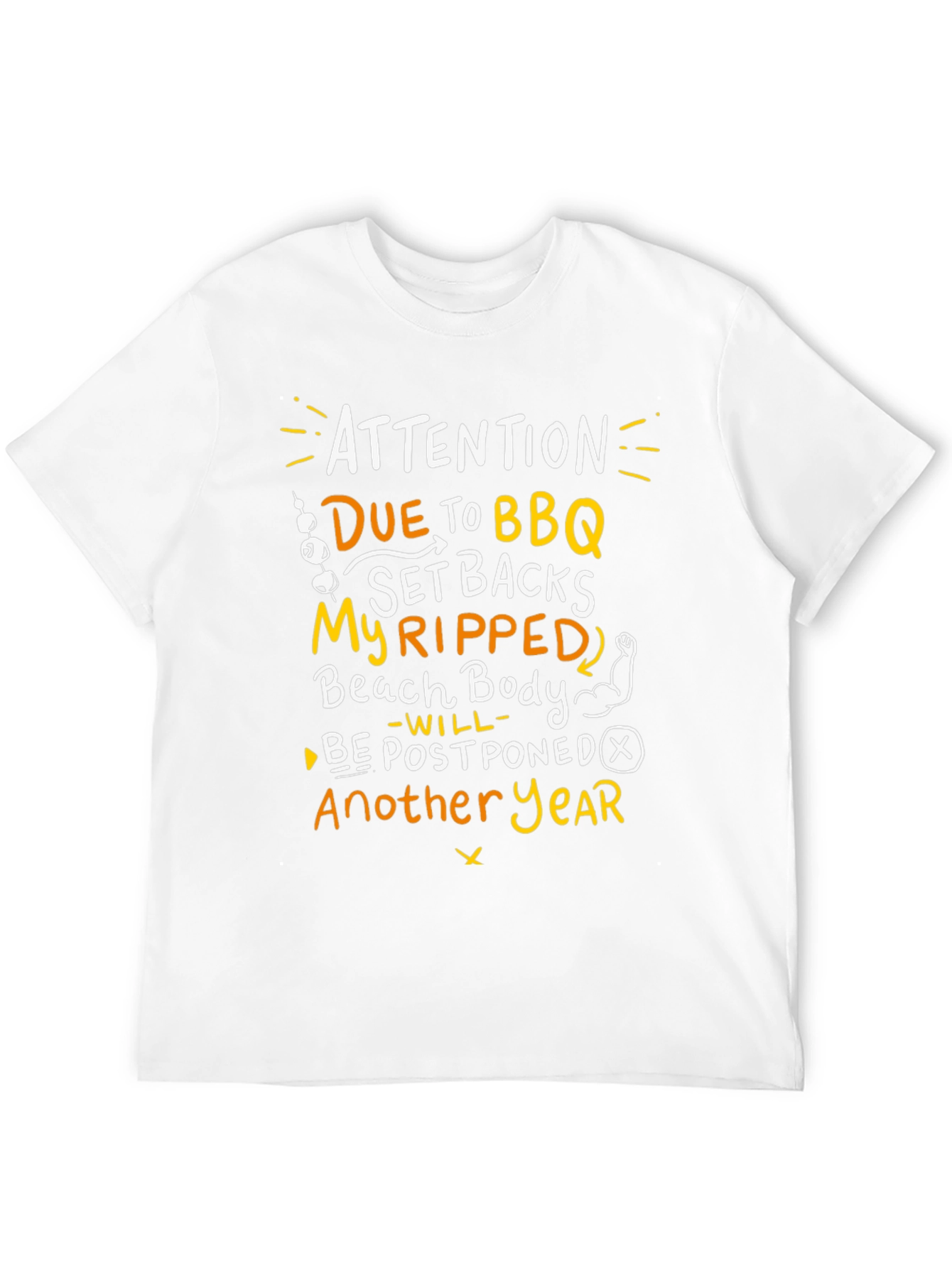 BBQ Postponed Ripped Beach Body T-Shirt