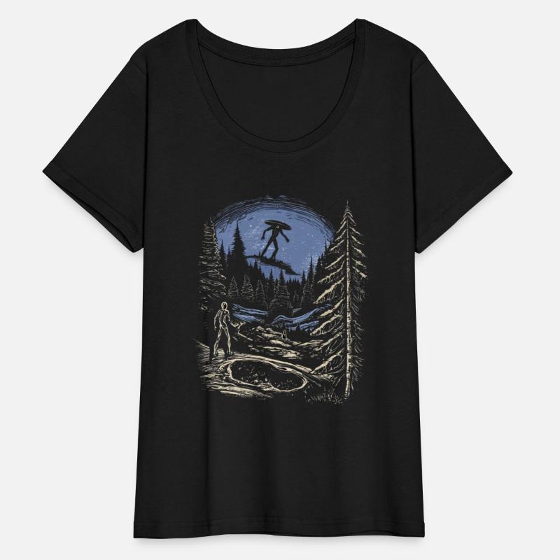 Alien in Forest Illustration