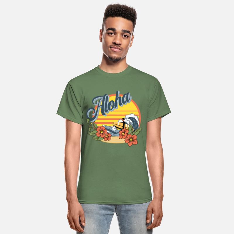 Aloha Hawaii Hawaiian island Shirt Surf Sport