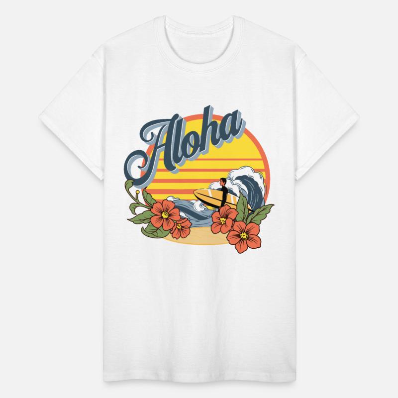 Aloha Hawaii Hawaiian island Shirt Surf Sport