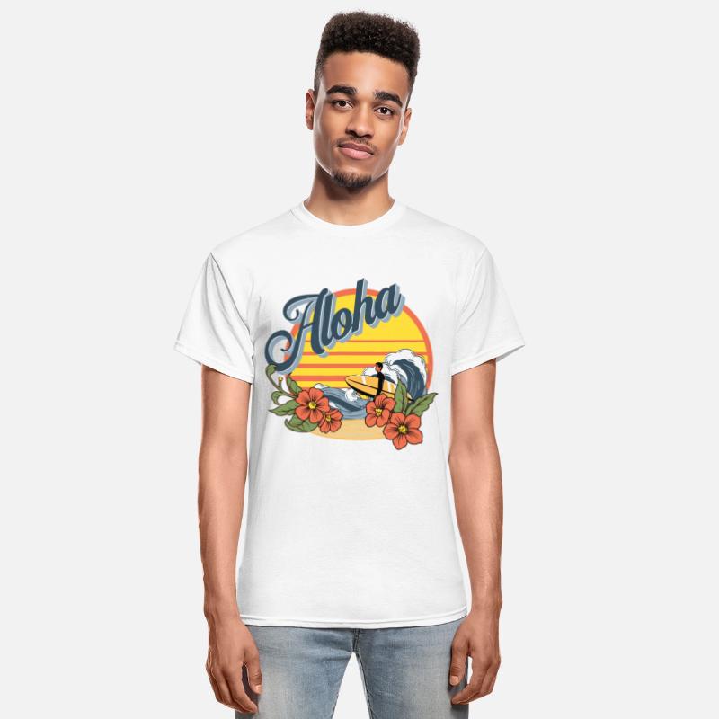 Aloha Hawaii Hawaiian island Shirt Surf Sport