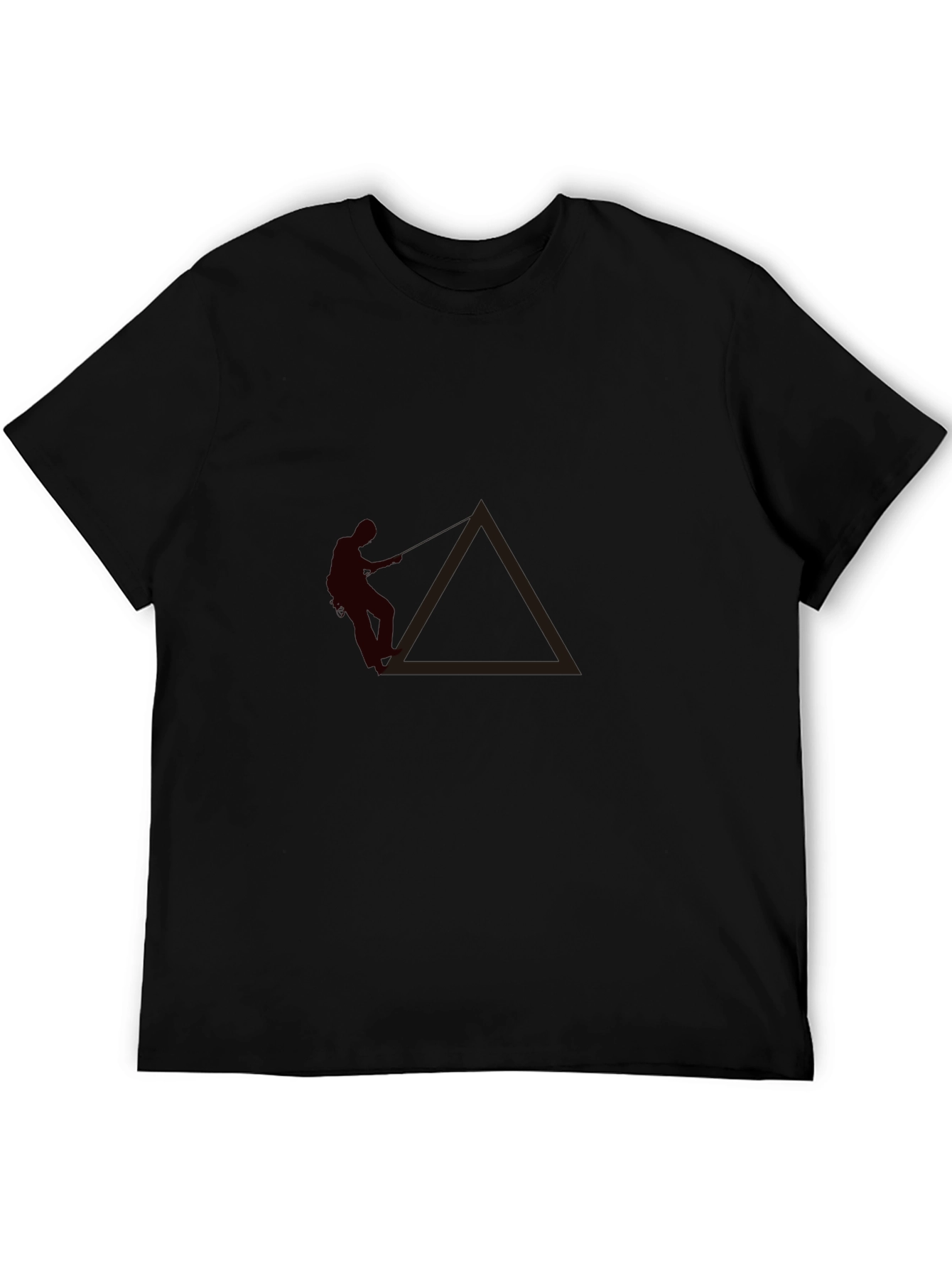 Mens Graphic Tee - Skateboarder Triangle Design