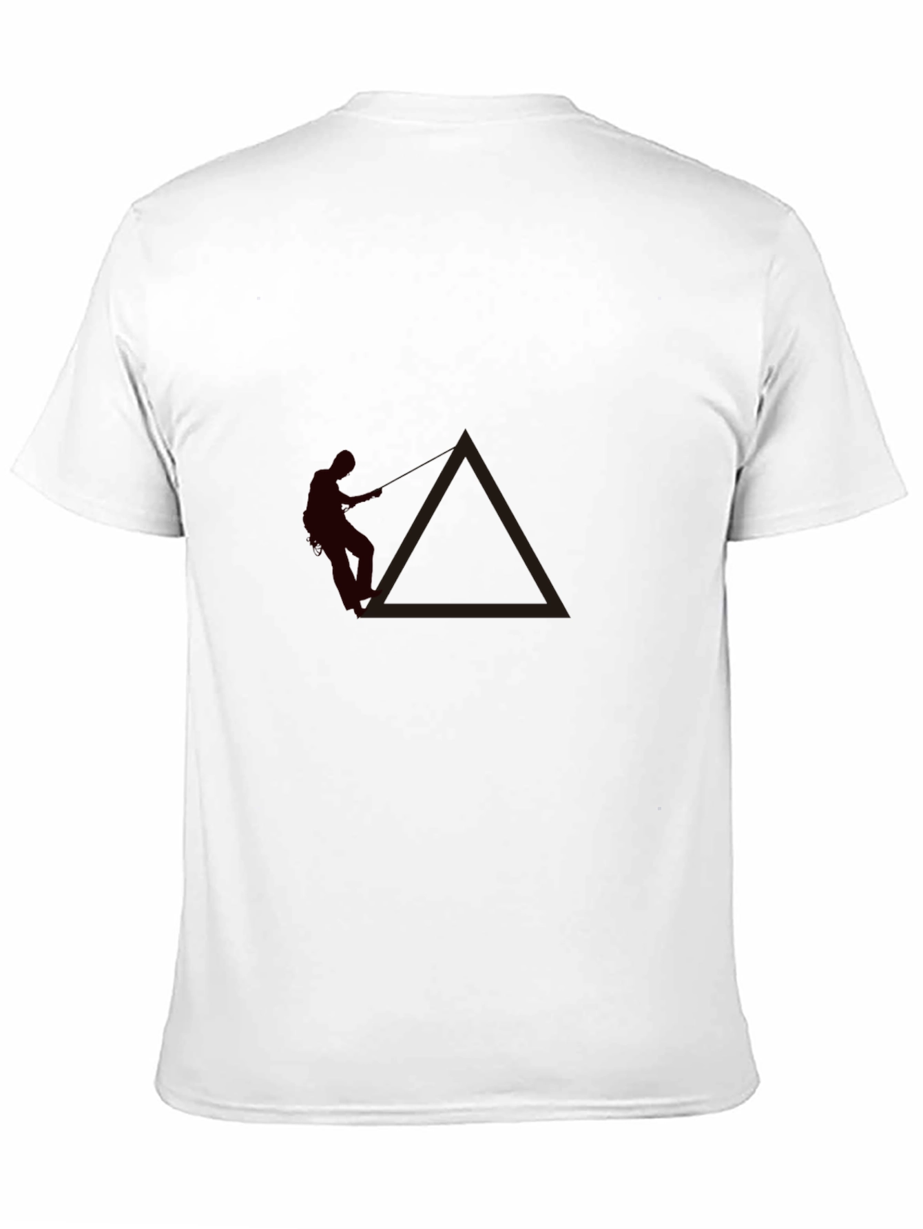Mens Graphic Tee - Skateboarder Triangle Design