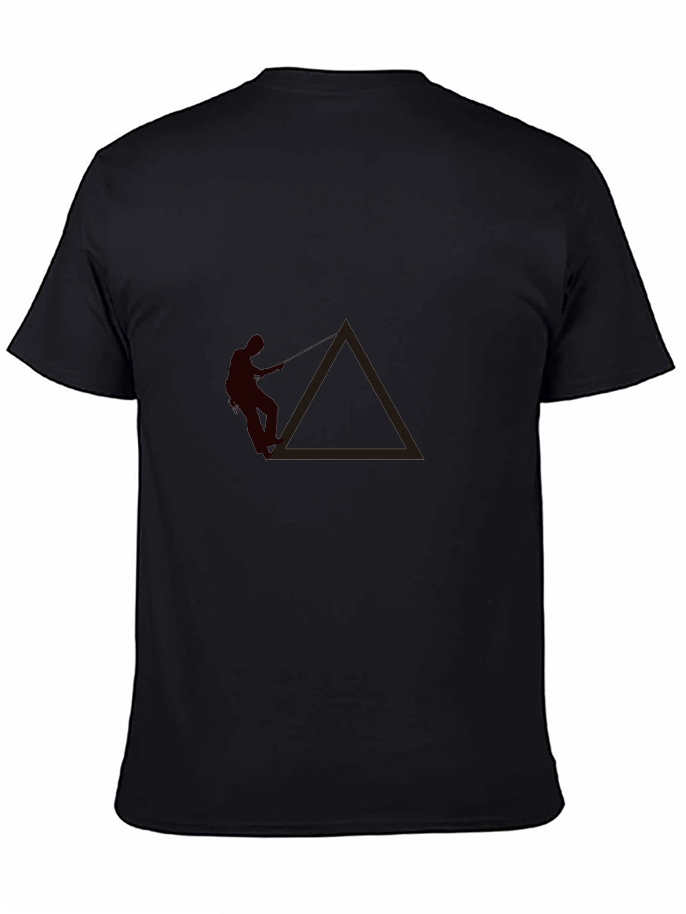 Mens Graphic Tee - Skateboarder Triangle Design