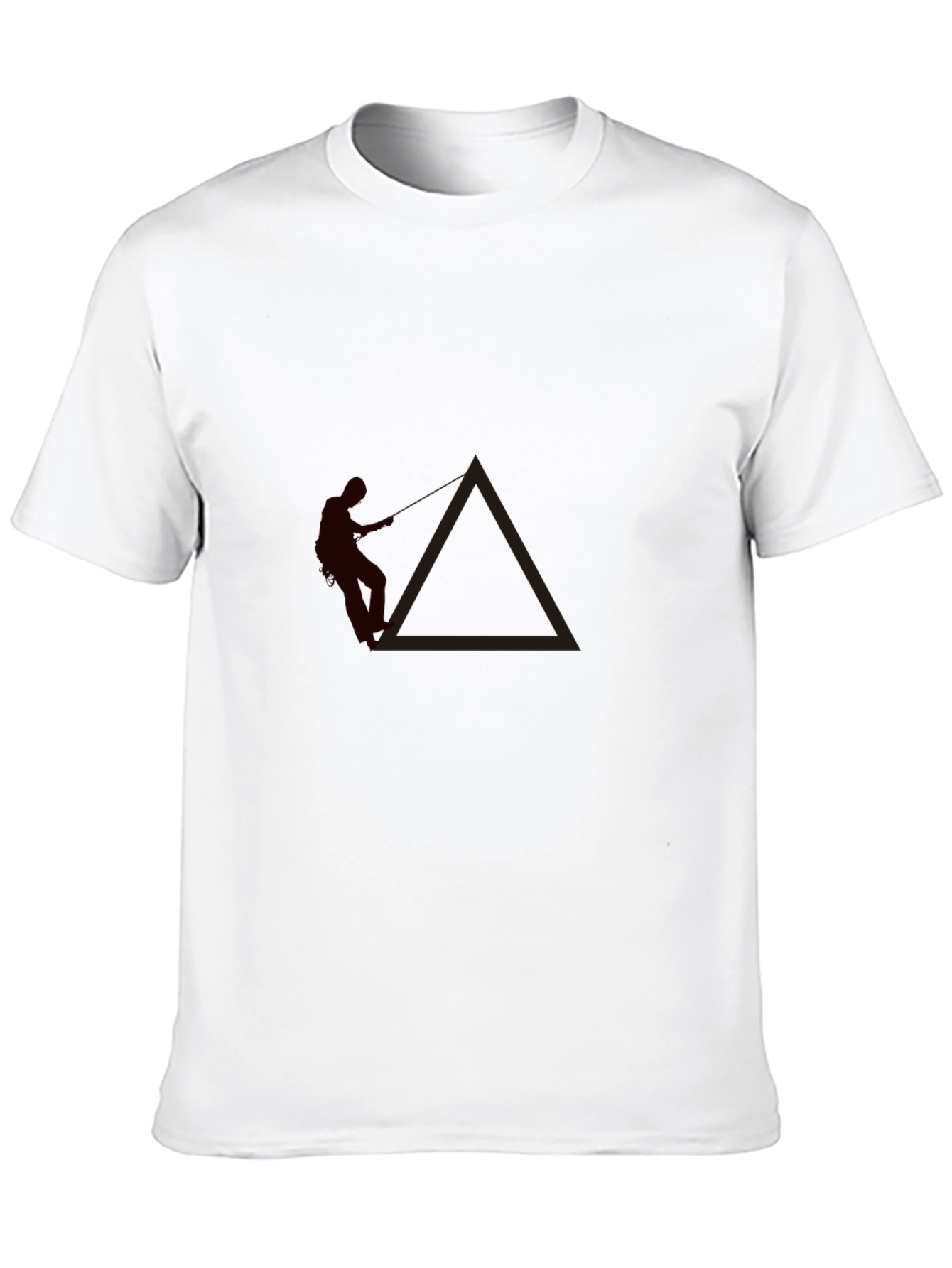 Mens Graphic Tee - Skateboarder Triangle Design