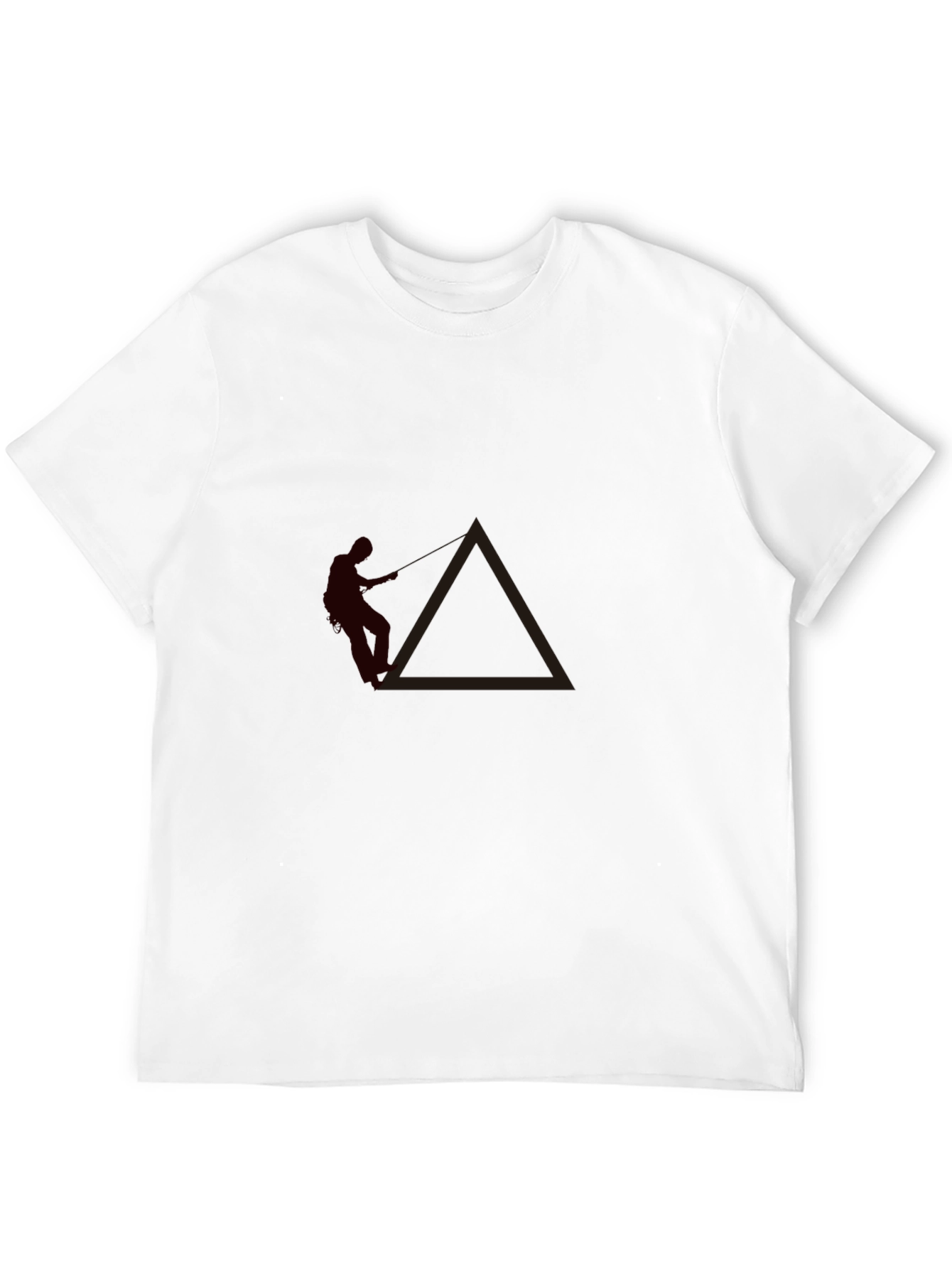 Mens Graphic Tee - Skateboarder Triangle Design