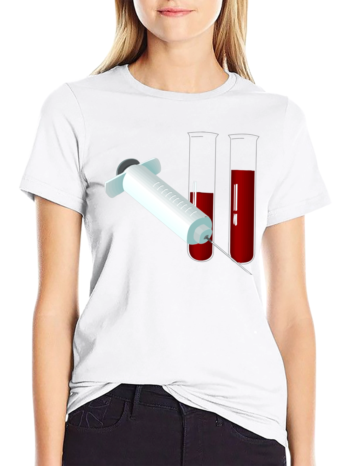 Blood Draw Graphic T-Shirt - Black Cotton Tee