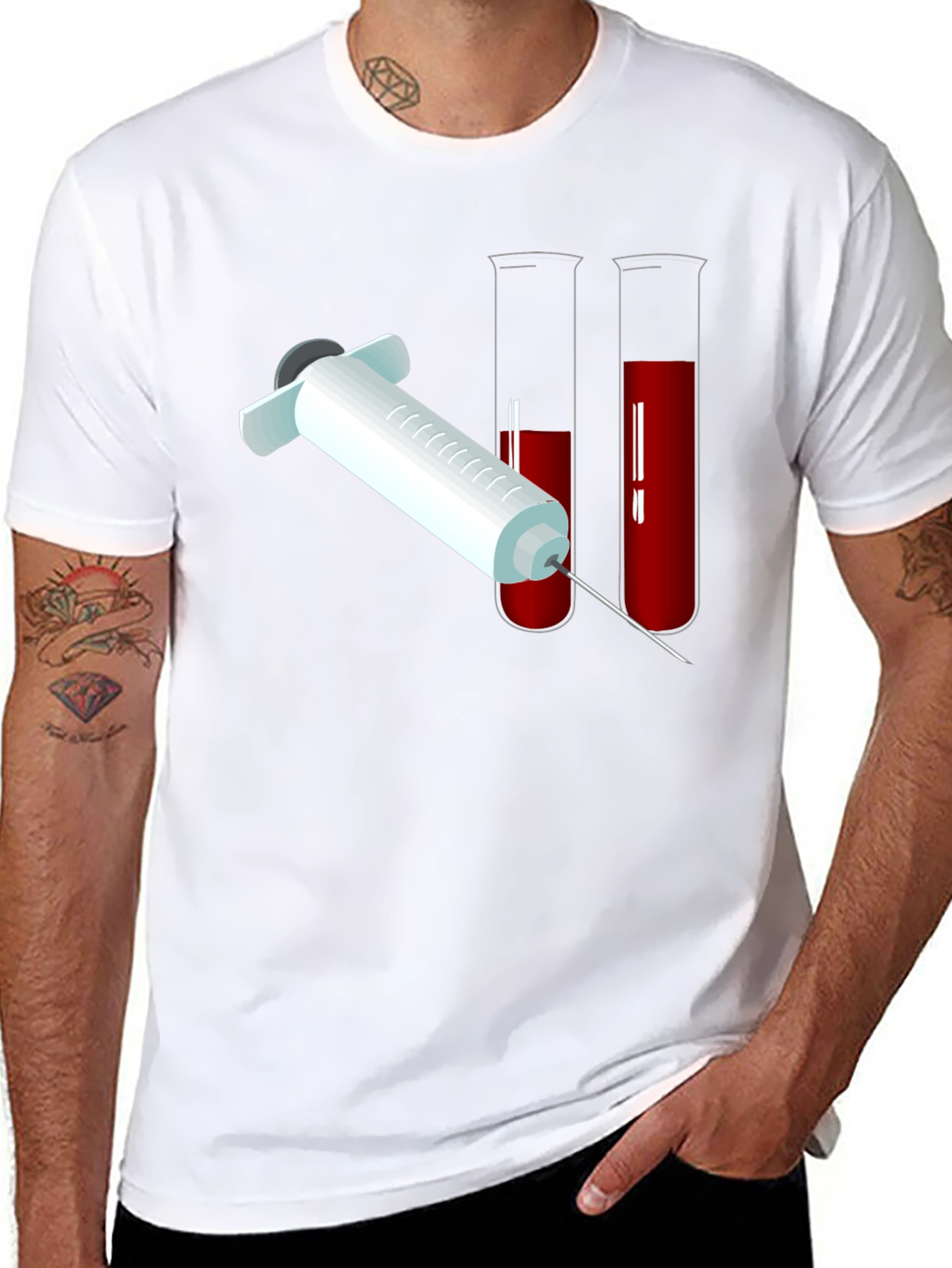 Blood Draw Graphic T-Shirt - Black Cotton Tee
