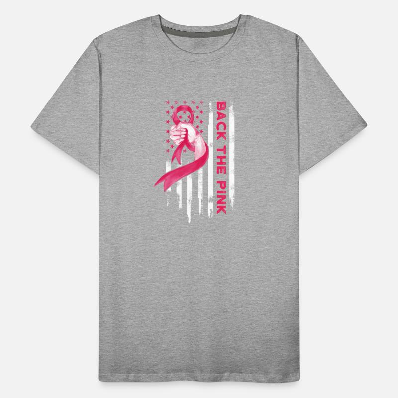 American Flag Back Pink Breast Cancer Awareness