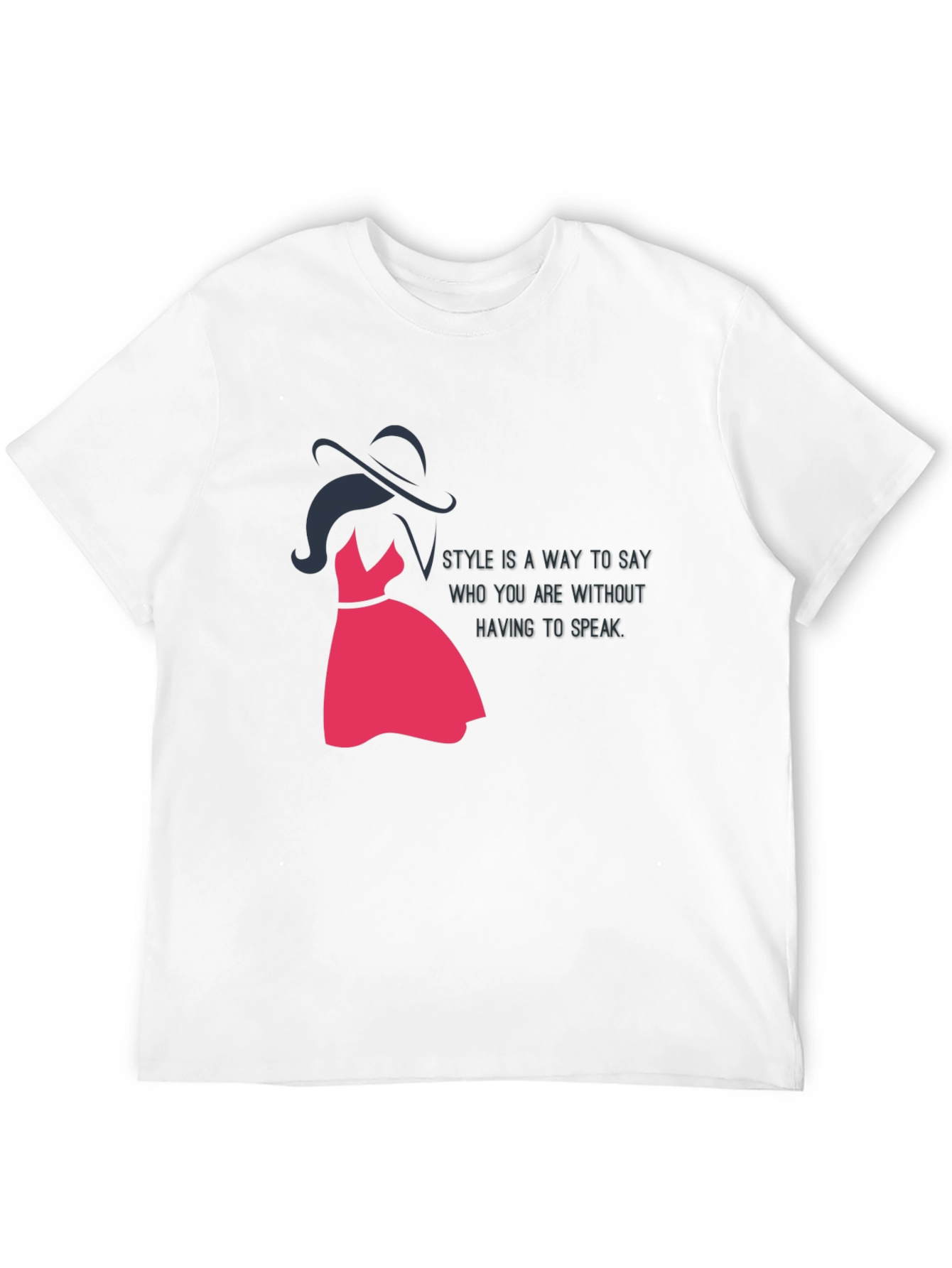 Stylish Black T-Shirt with Fashion Illustration