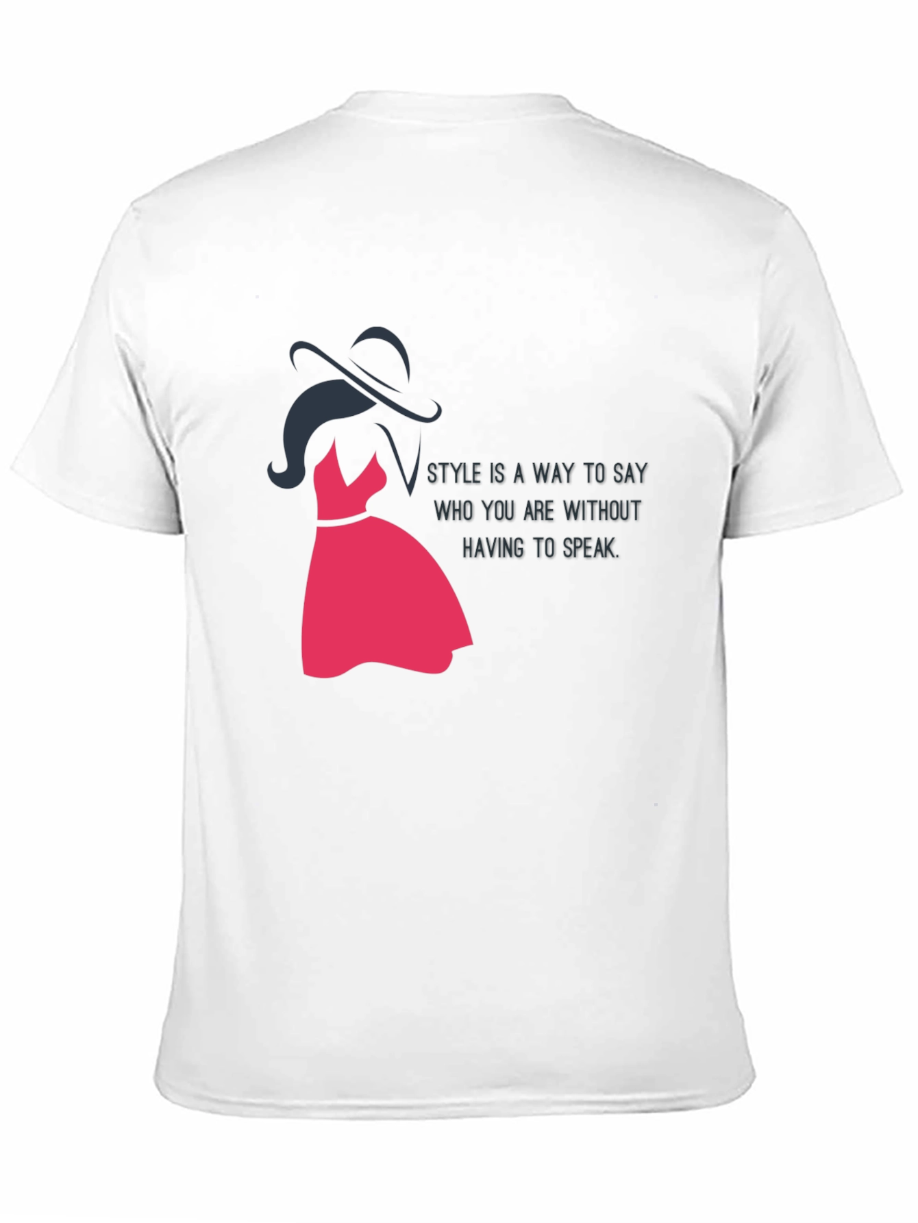 Stylish Black T-Shirt with Fashion Illustration