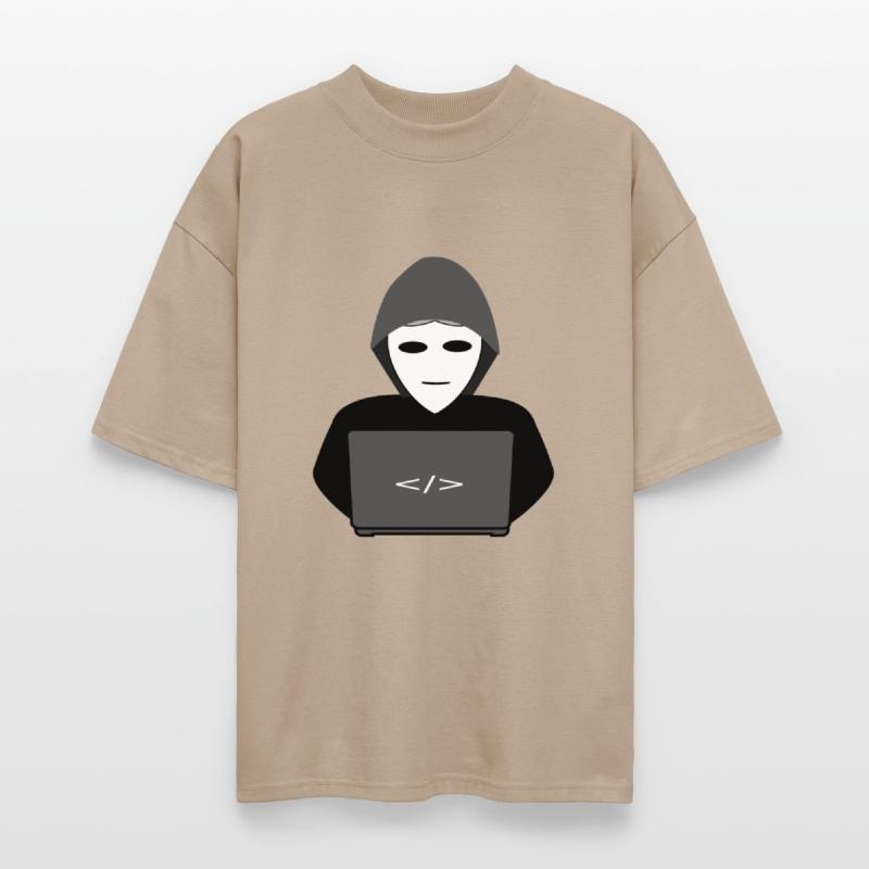 Anonymous hacker behind pc