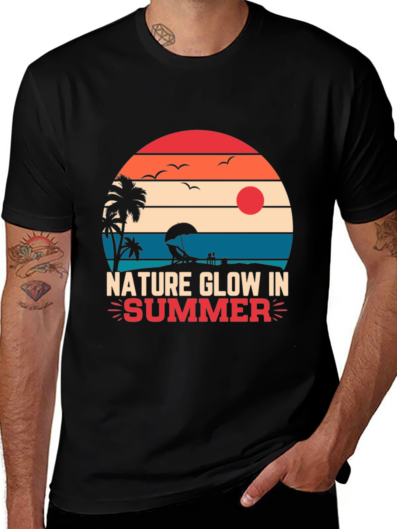 Nature Glow Summer Graphic T-Shirt
