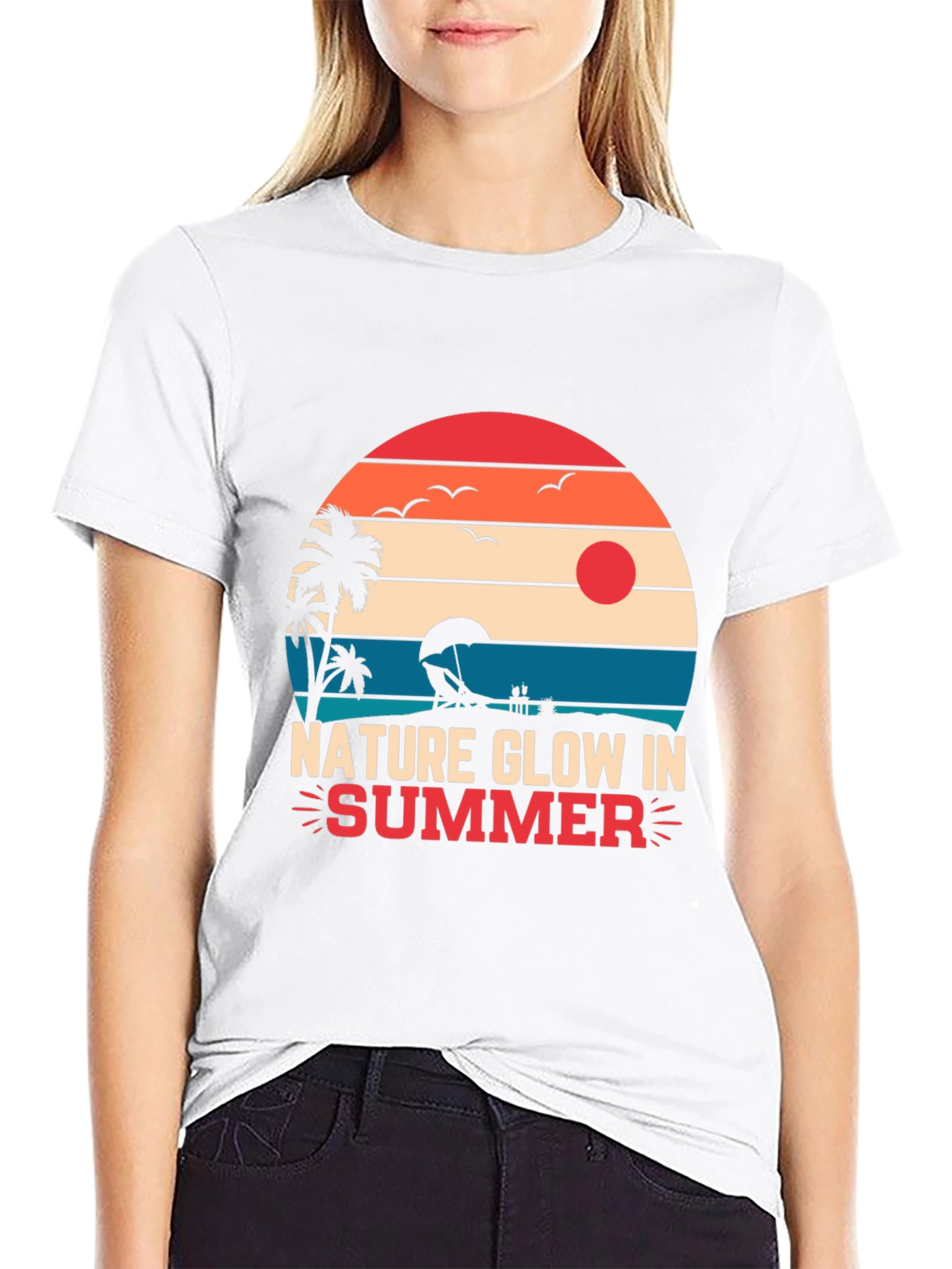 Nature Glow Summer Graphic T-Shirt