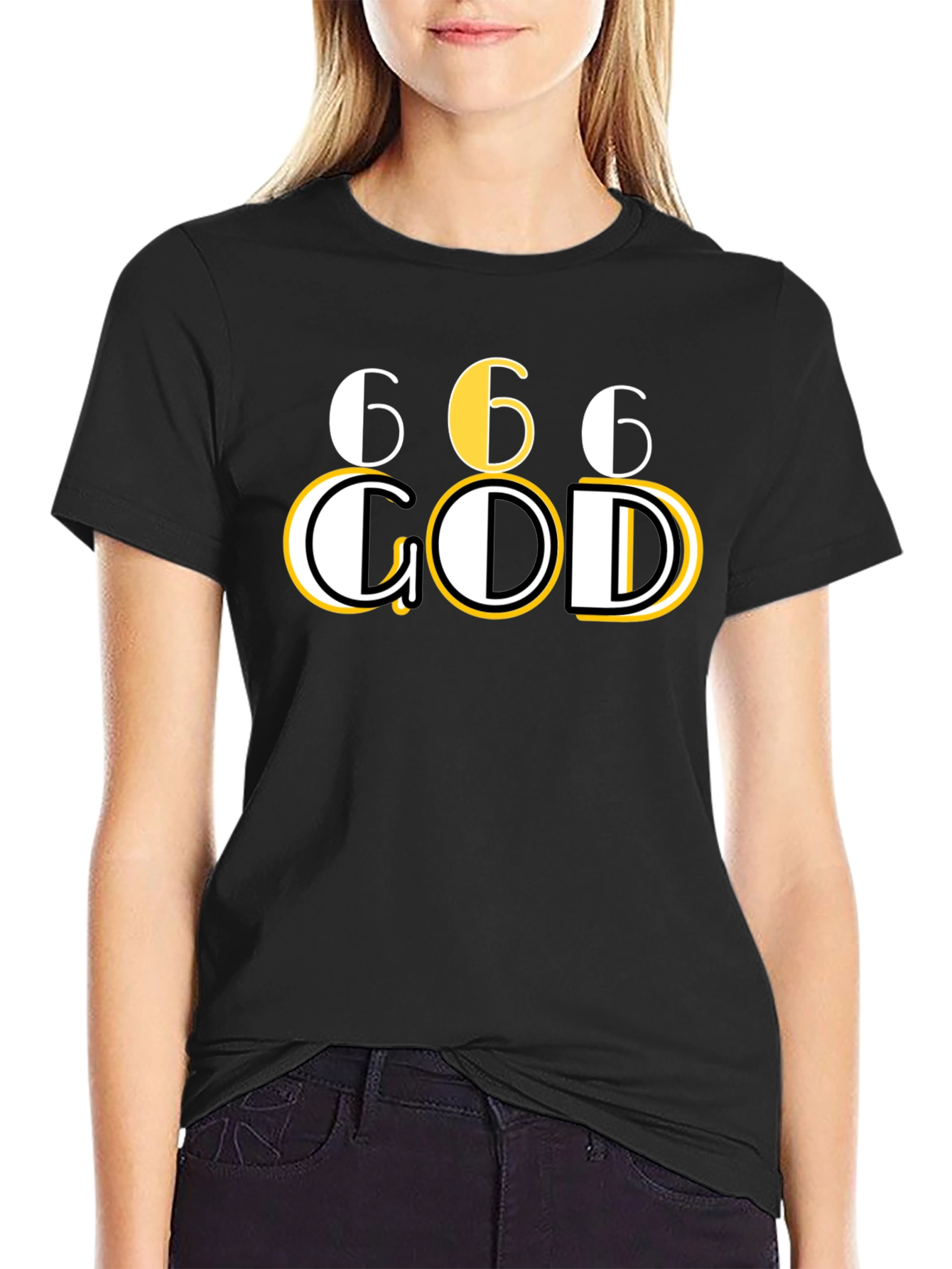 666 GOD Graphic T-Shirt - Unique Design