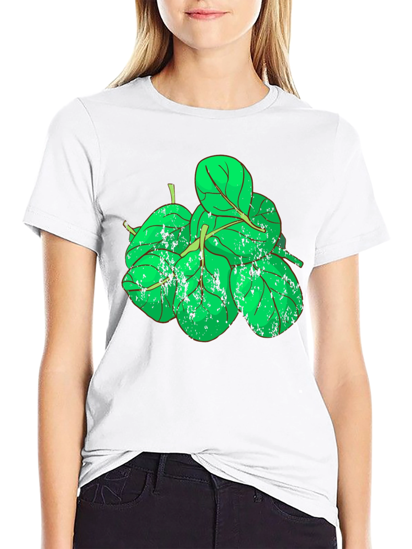 Spinach Graphic Black T-Shirt