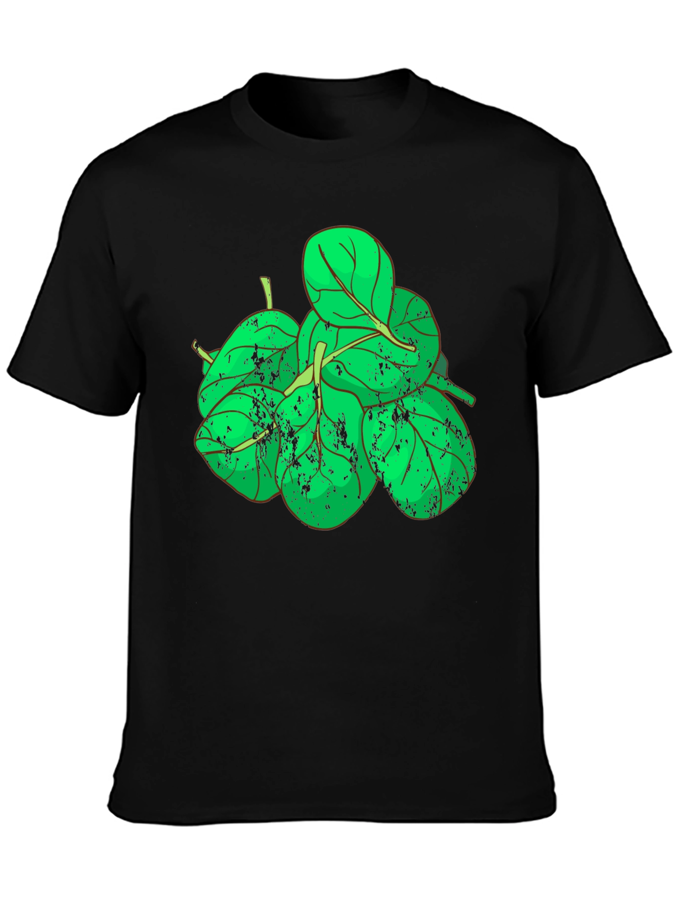 Spinach Graphic Black T-Shirt