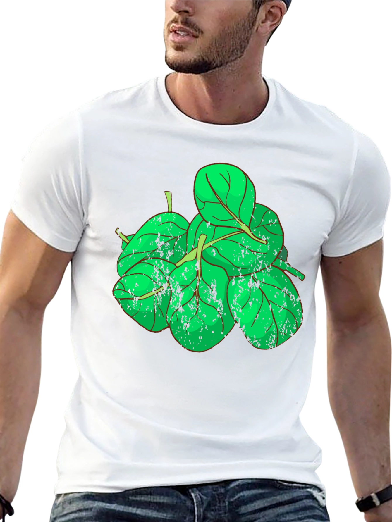 Spinach Graphic Black T-Shirt