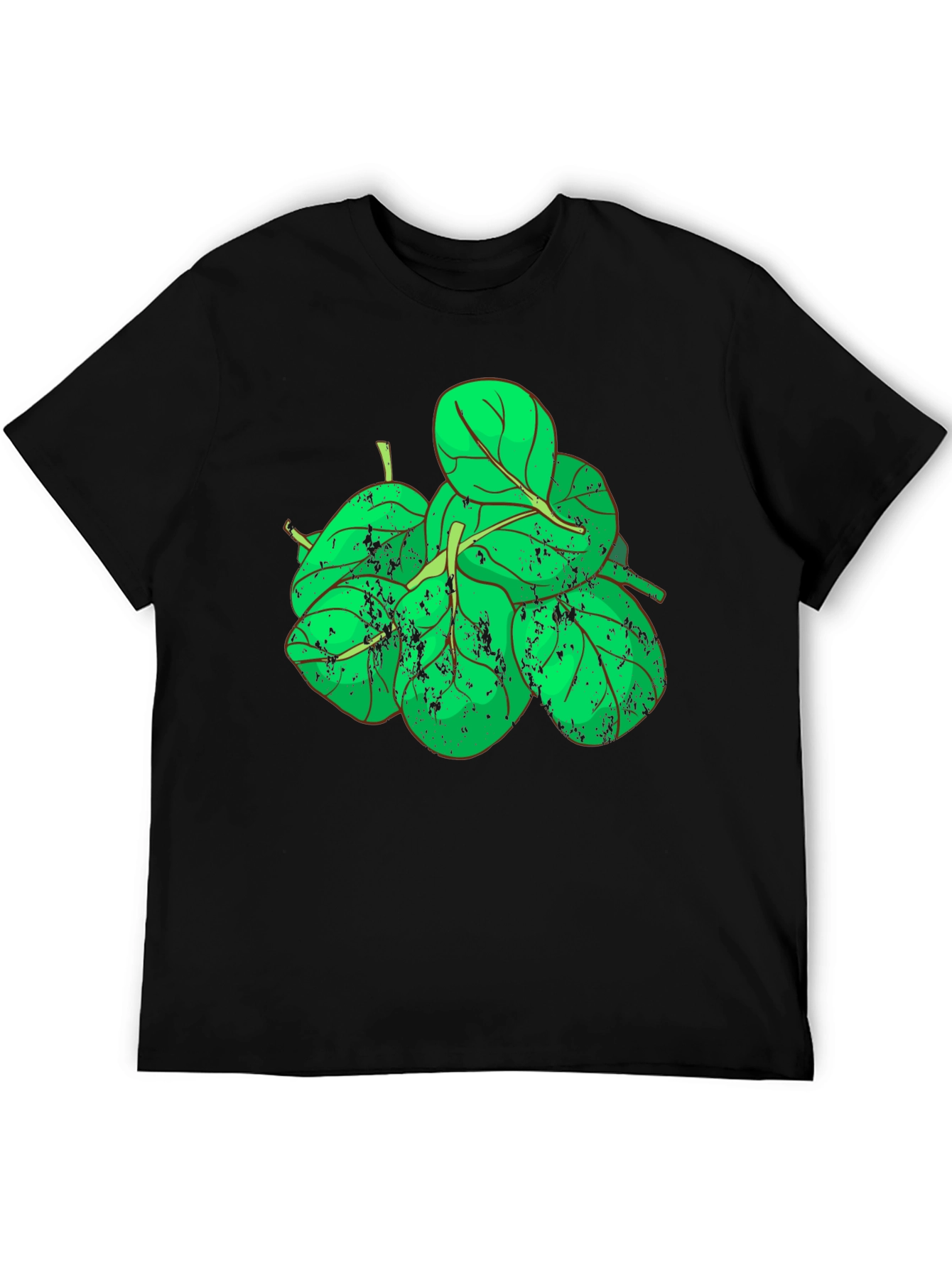 Spinach Graphic Black T-Shirt