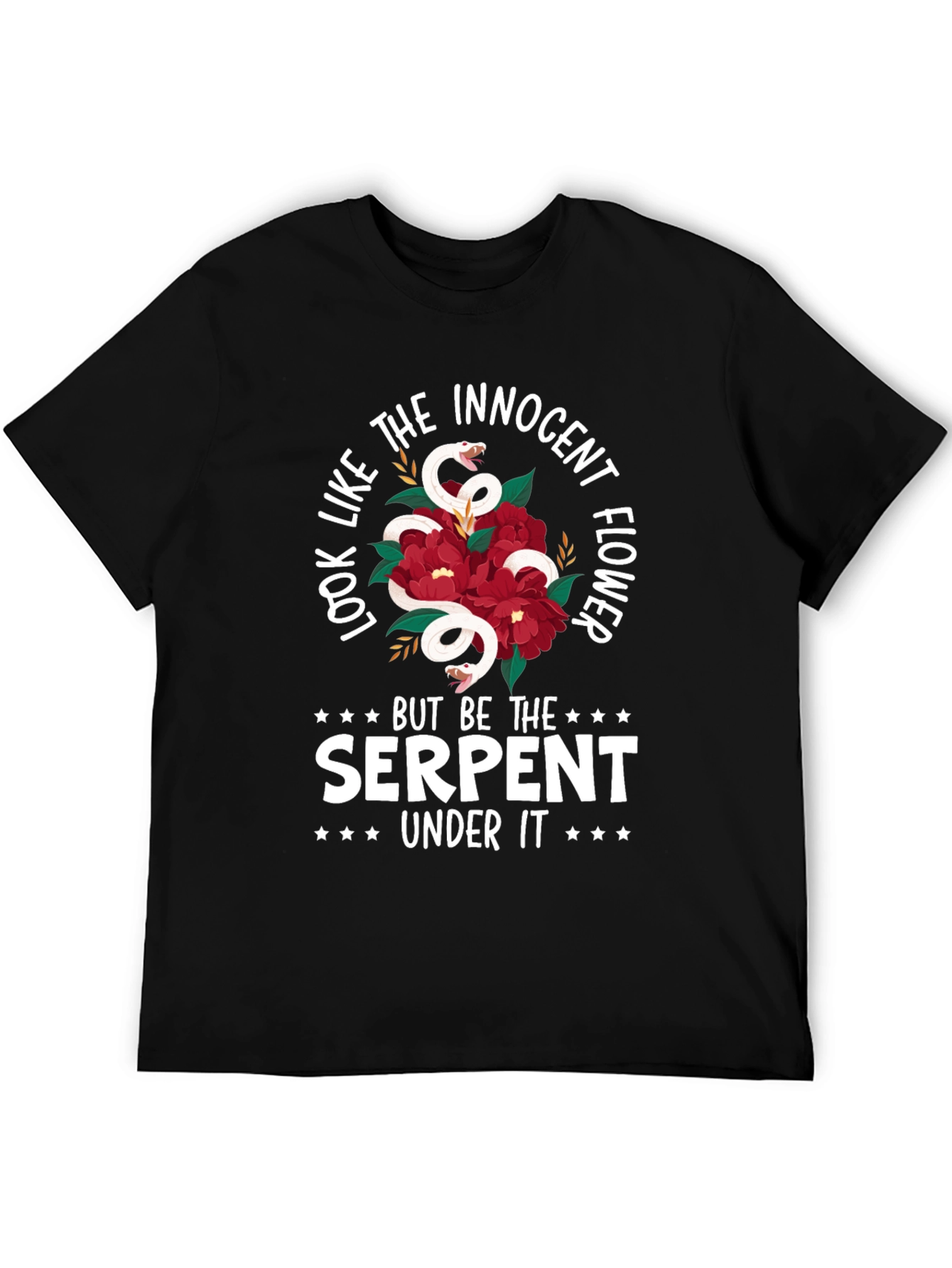 Innocent Flower Serpent Graphic Tee - Unisex