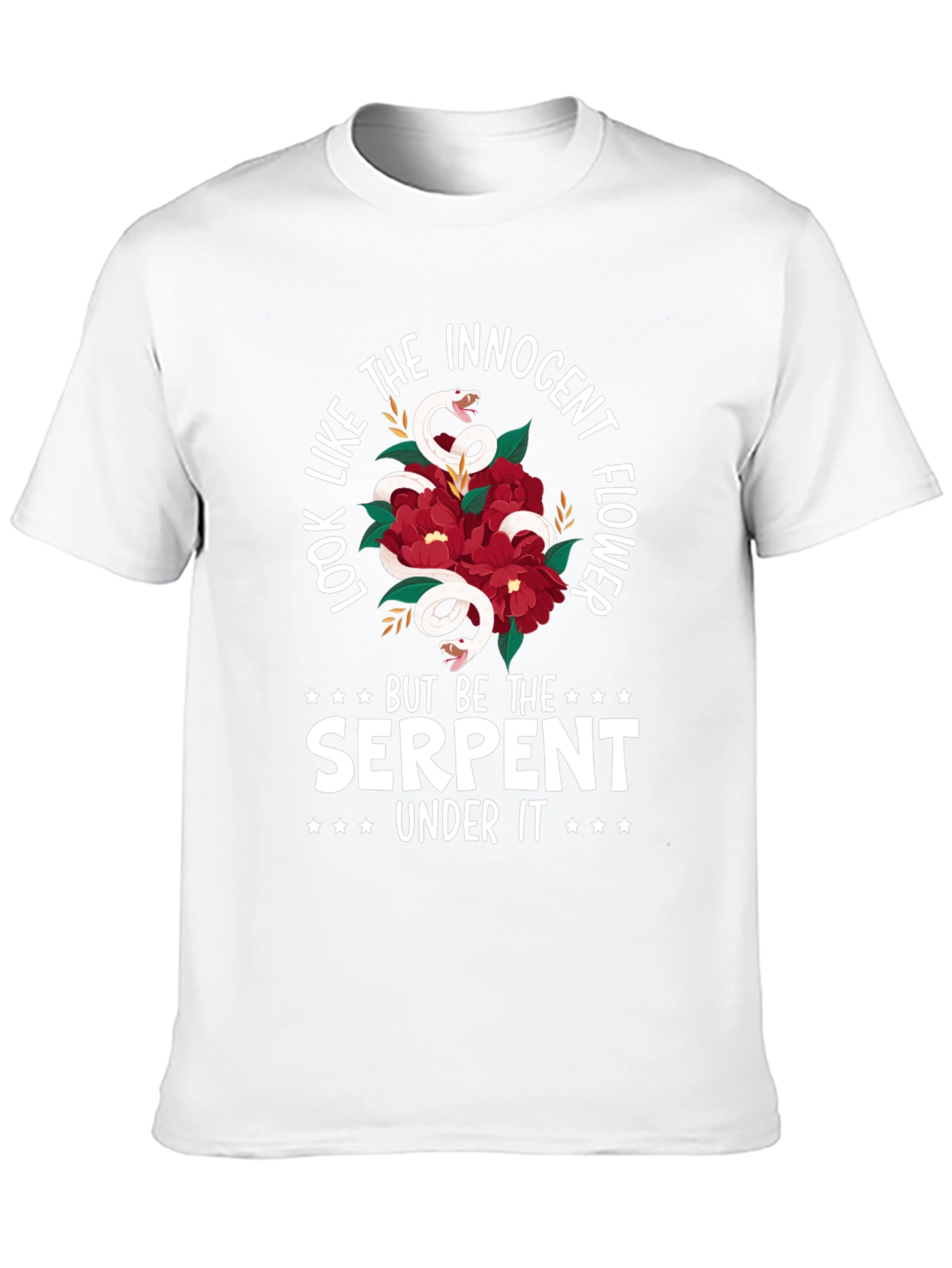 Innocent Flower Serpent Graphic Tee - Unisex
