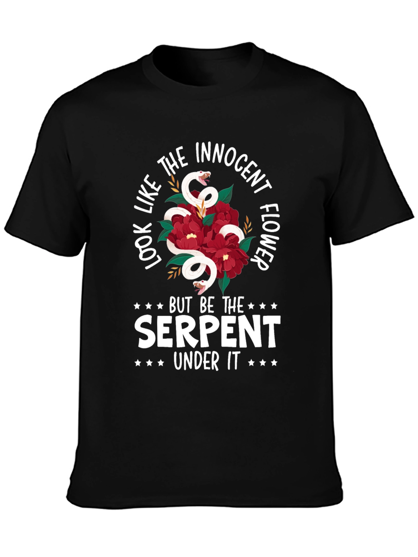 Innocent Flower Serpent Graphic Tee - Unisex