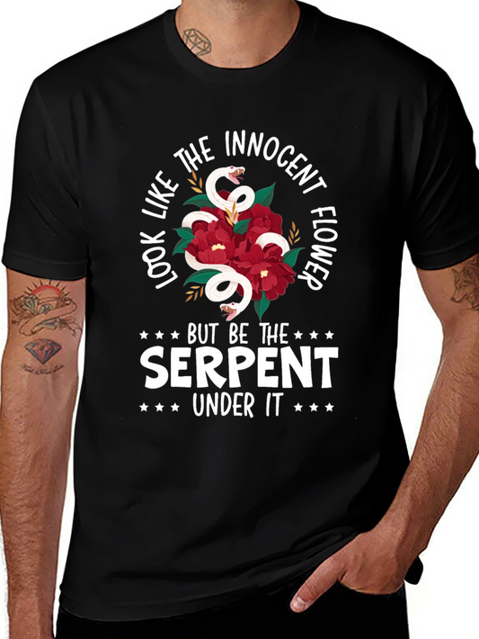 Innocent Flower Serpent Graphic Tee - Unisex