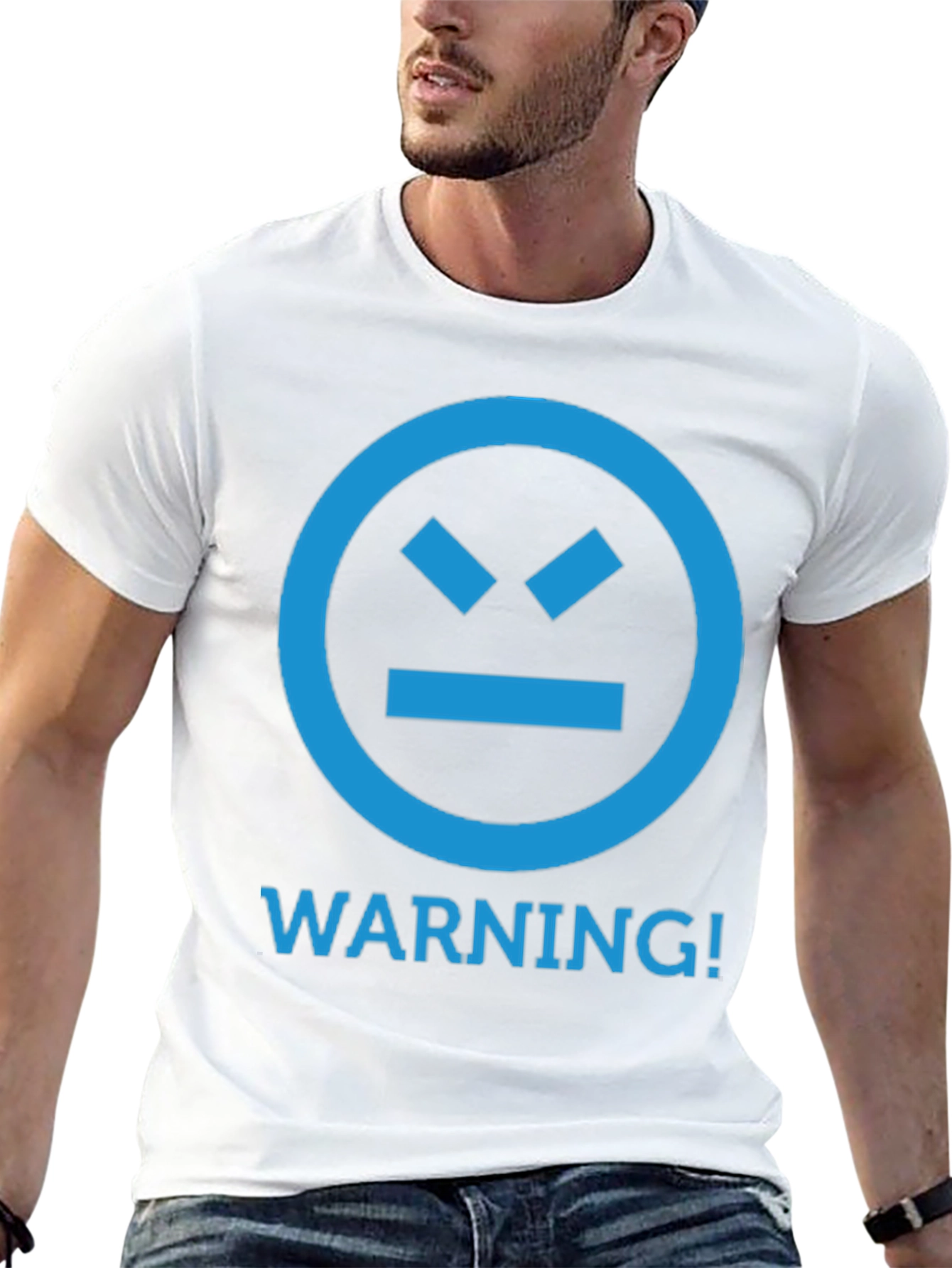 Warning! Graphic Tee - Angry Face T-Shirt