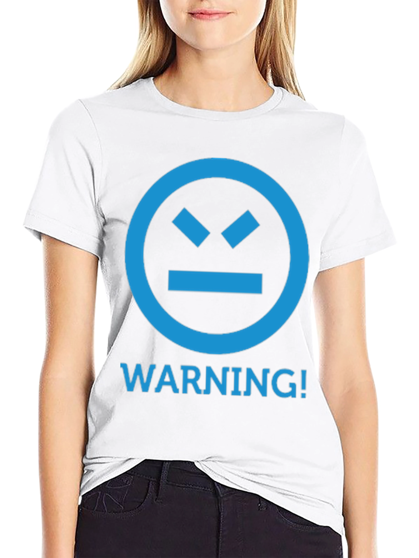 Warning! Graphic Tee - Angry Face T-Shirt
